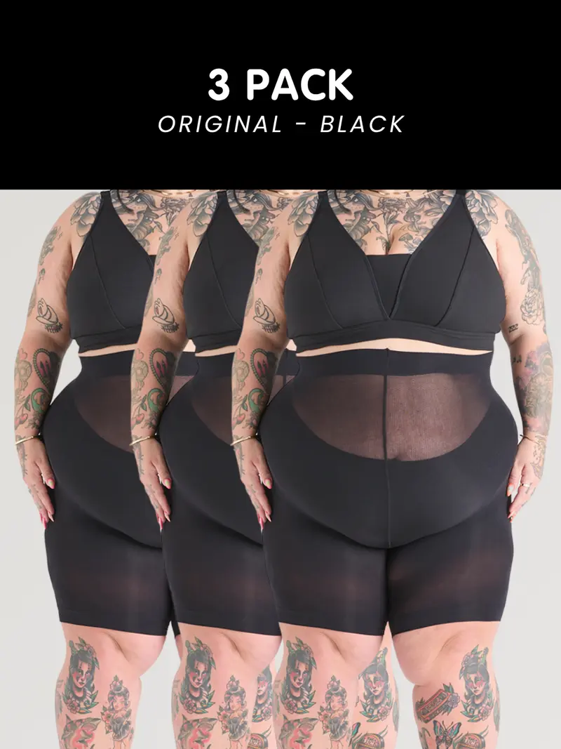 3 Pack Original Black Bundle - Stay Cool Chub Rub Shorts