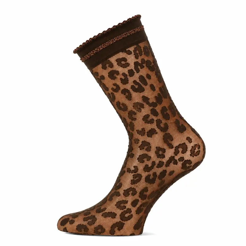 30 Denier sokje met luipaard print Tule Leopard