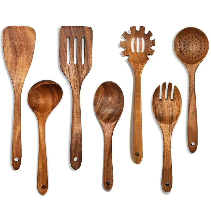 7-Delige Houten Keukengerei Set