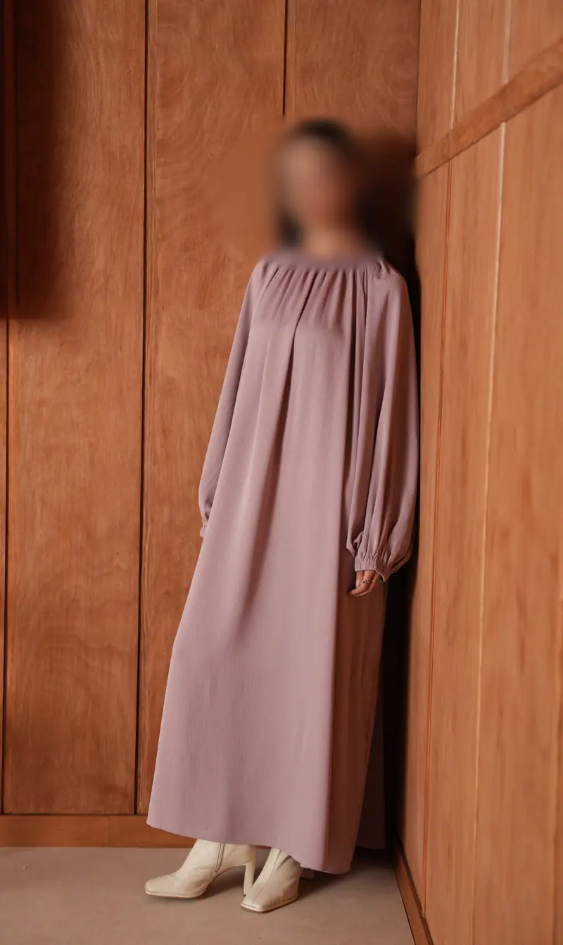 Abaya Amara Balloon Sleeve - Vintage Rose