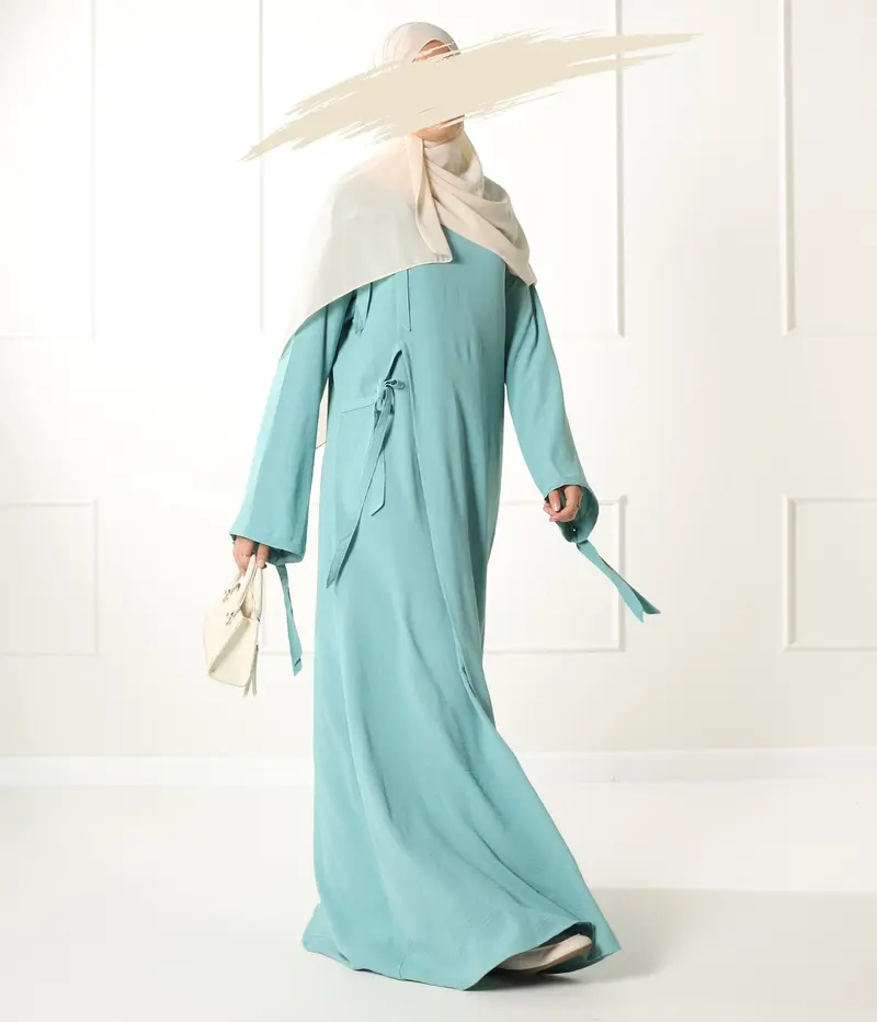 Abaya Himam Open Front -  Mint