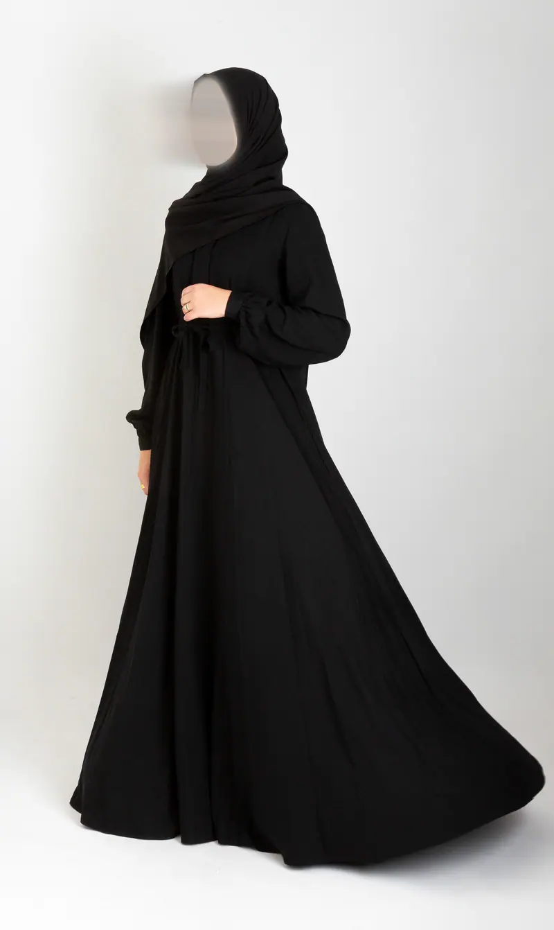 Abaya Maleekah Cotton - Black