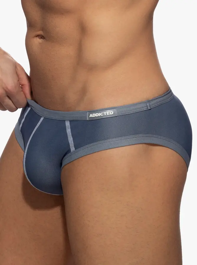 Addicted AD1246 Jeans Style Bikini Brief Navy