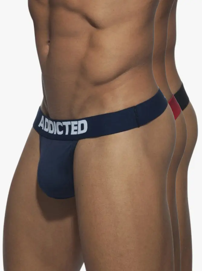 Addicted AD746P 3-Pack Basic G-String Multicolor