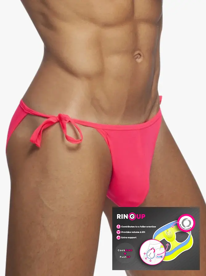 Addicted ADS246 Ring Up Swim Bikini Neon Pink