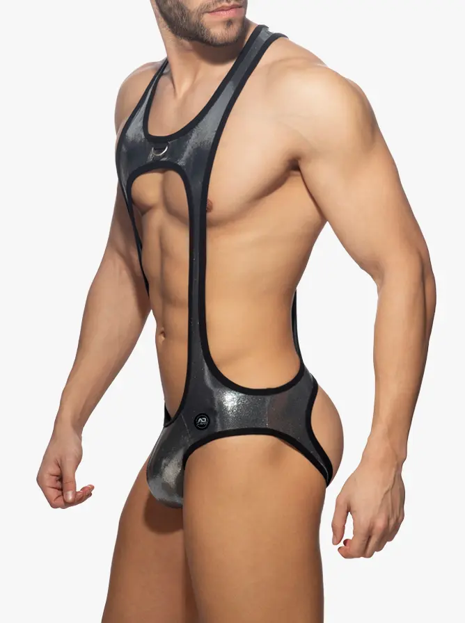 Addicted Fetish ADF189 Glitter Bottemless Body Black