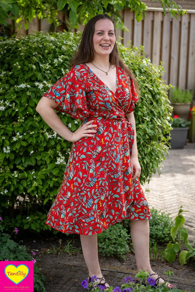 Alice overslag jurkje - kameleon- rayon