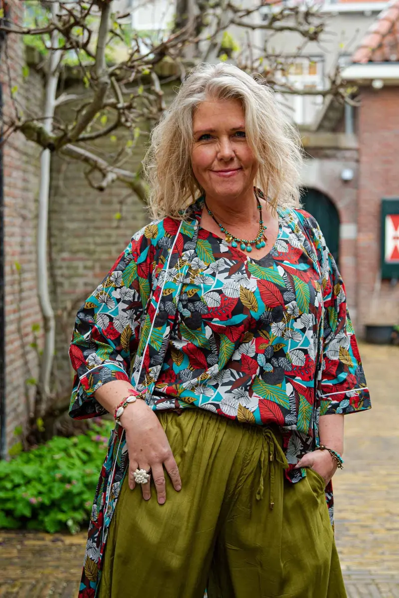 Alma blouse katoen- gemaakt door Tantilly- kleurrijke mabel