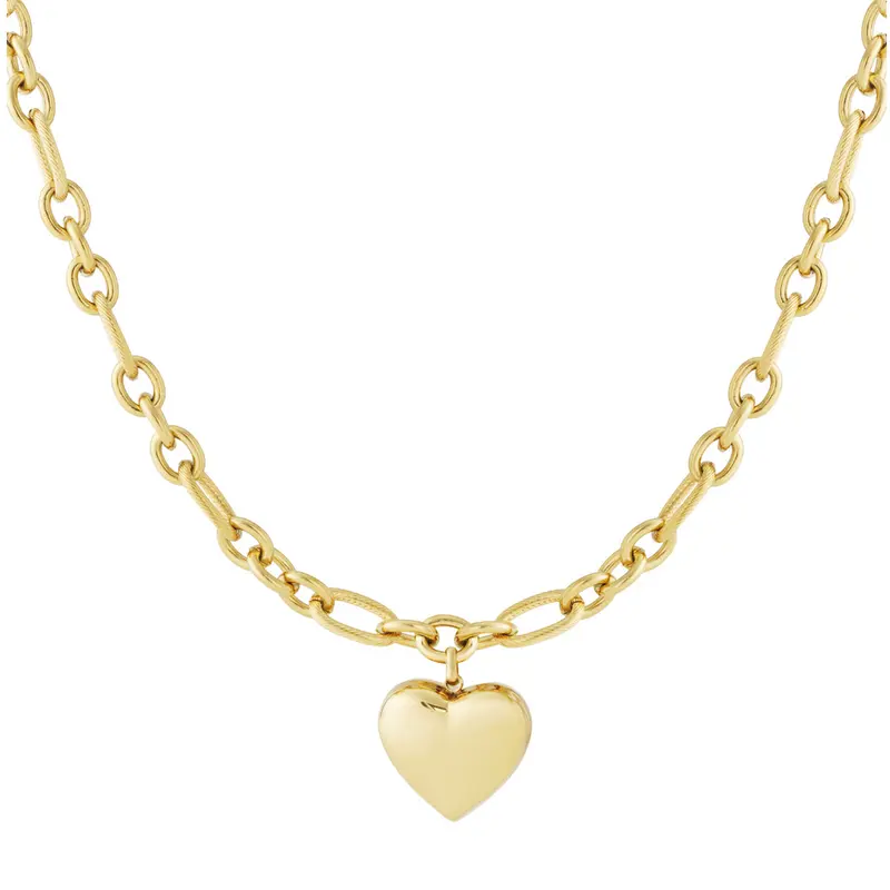 Amour Heart Ketting Goudkleurig