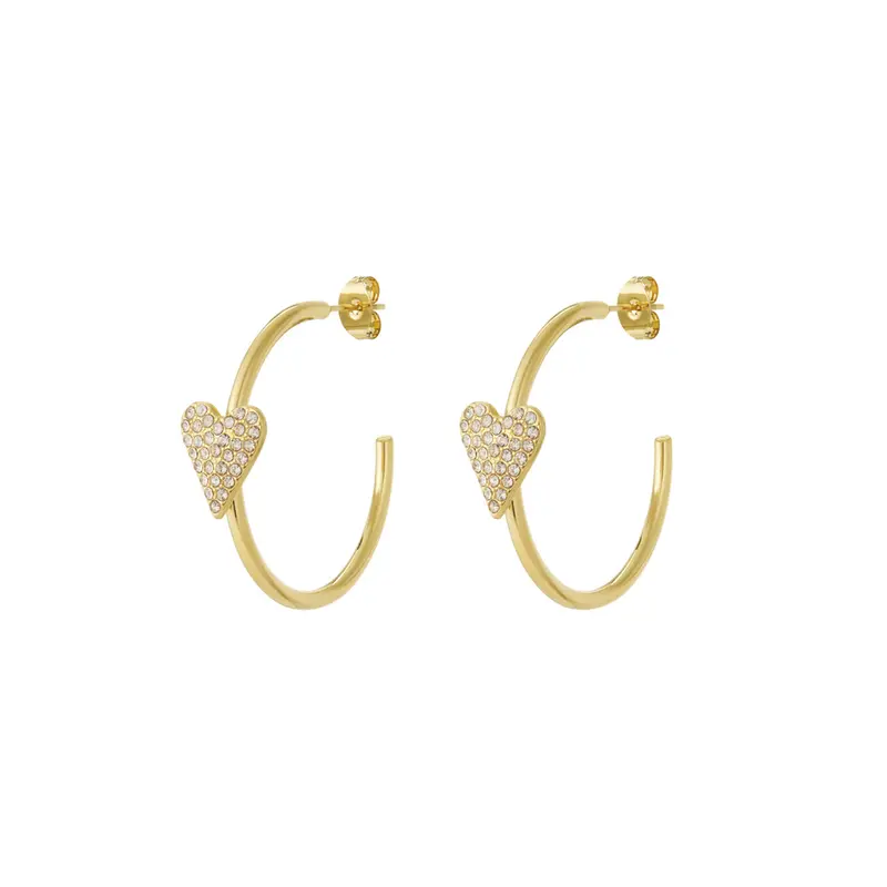 Amour Hoops Oorbellen Goudkleurig