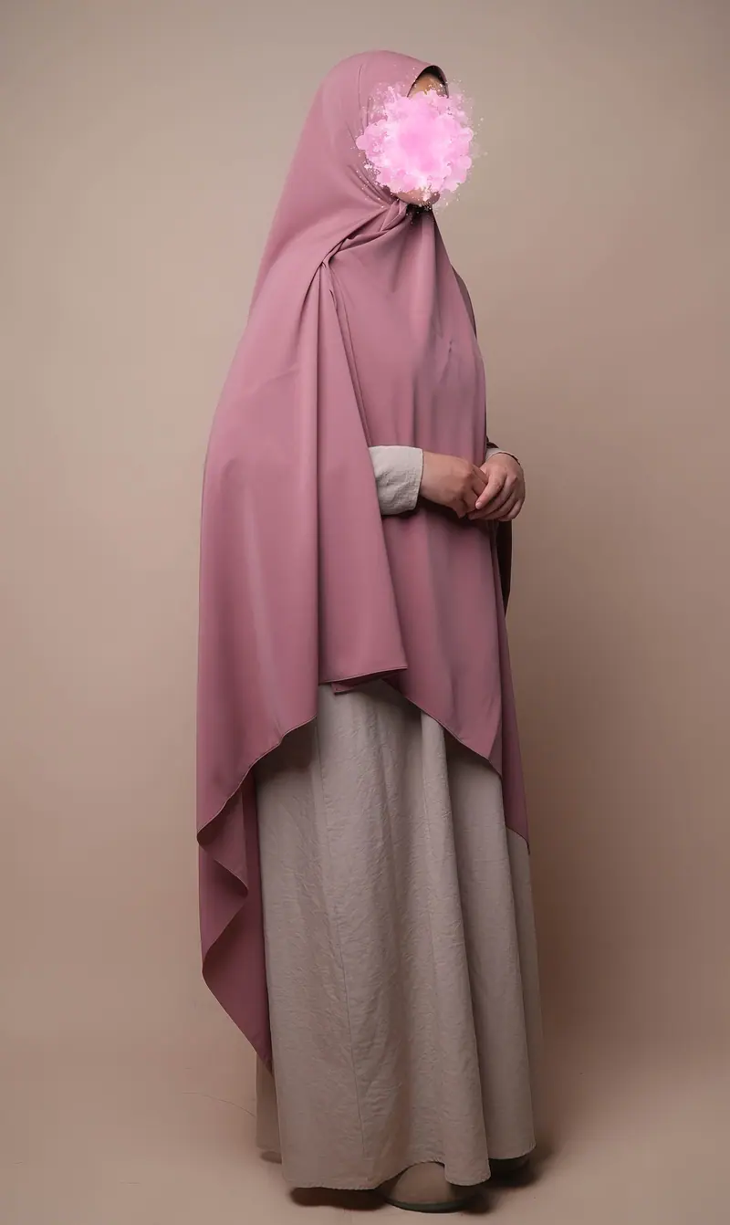 Anisah Stretch Hijaab 125*200 - Velvet Rose