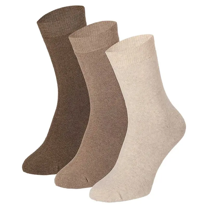 Apollo Bootsocks - Full Terry / Beige Mix - Blauw Mix 3 Pack