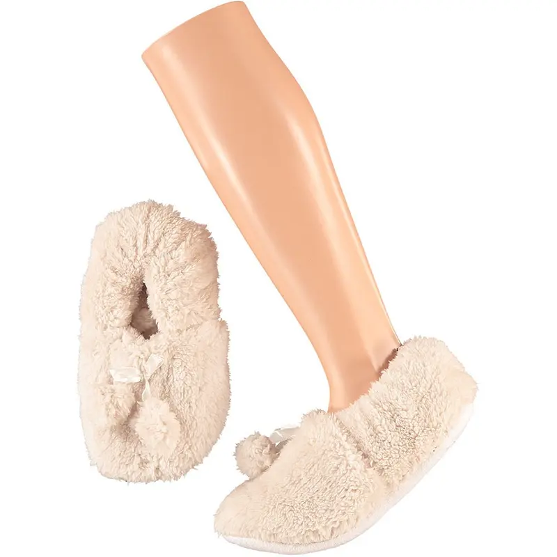 Apollo Dames Sloffen Pompon - Beige