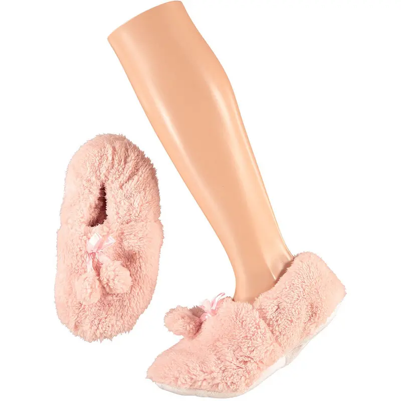 Apollo Dames Sloffen Pompon - Roze
