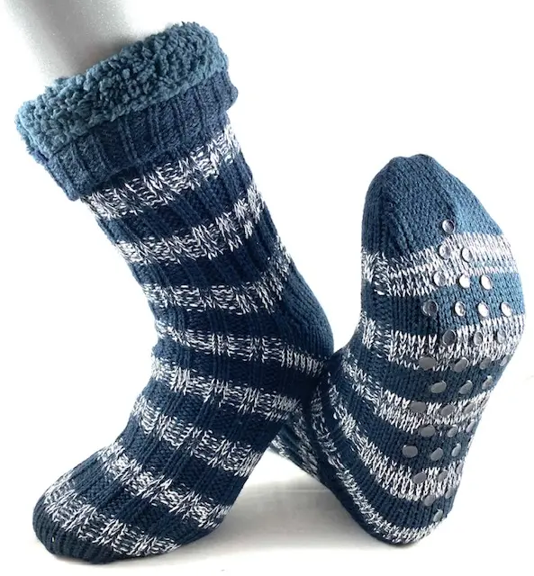 Apollo Heren Huissokken - Anti Slip / Blauw