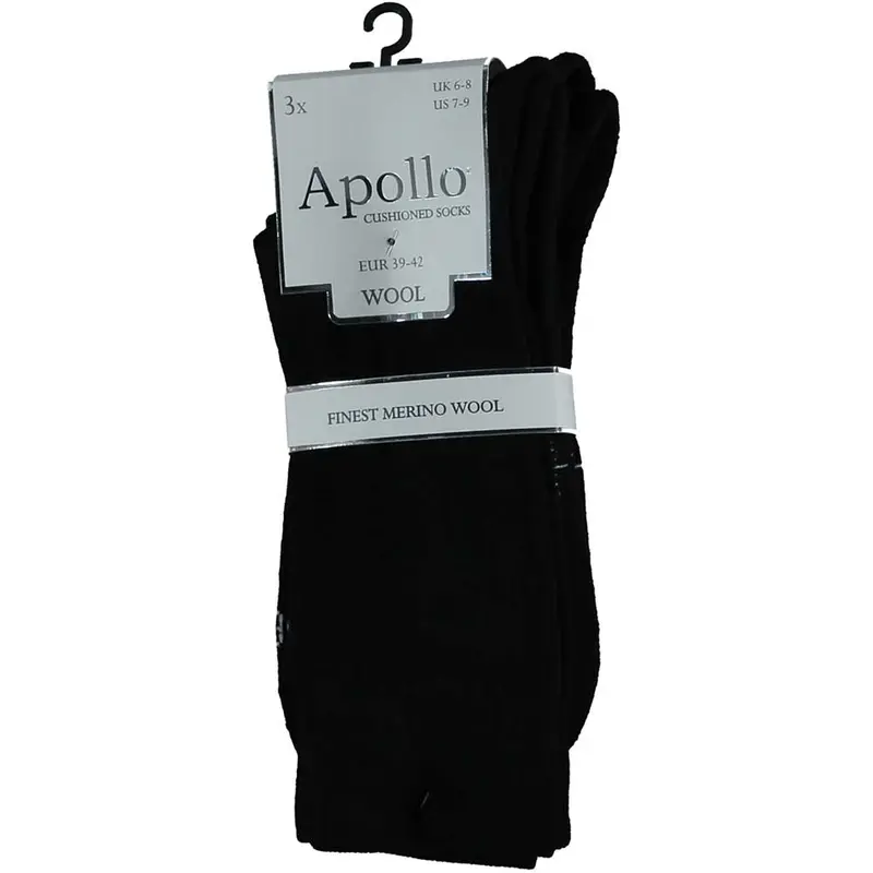 Apollo - Herensokken - Badstofzool - Wol - Effen