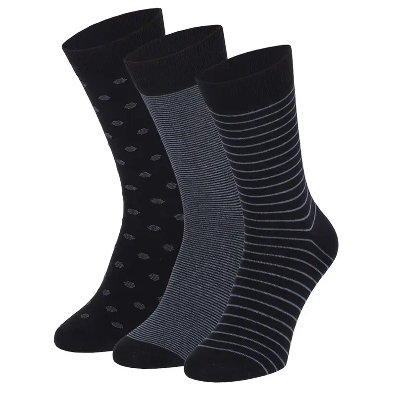 Apollo - Herensokken - Navy - Effen Met Embleem - Gestreept