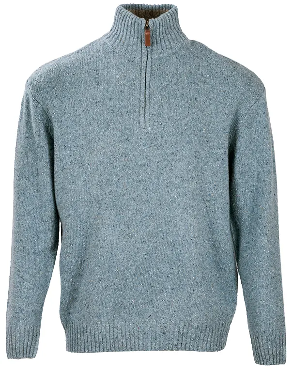 Aran Woollen Mills - R693 Troyer Zip | herentrui van lamswol