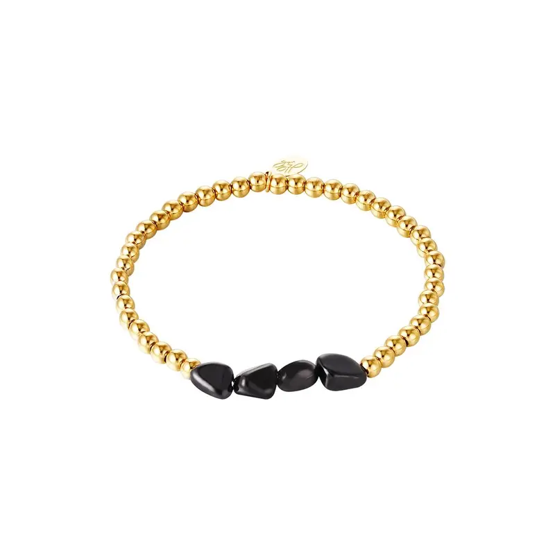 Armband Black Rocks Goudkleurig - Roestvrij Staal