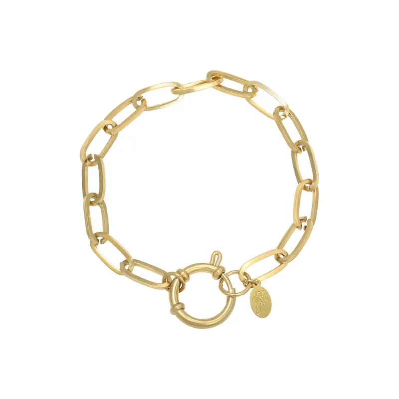 Armband Icon Schakel Goudkleurig - Roestvrij Staal