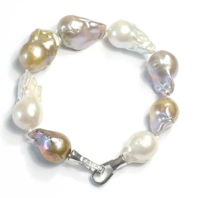 Armband van Barokparels met Sterling zilver 925 slot
