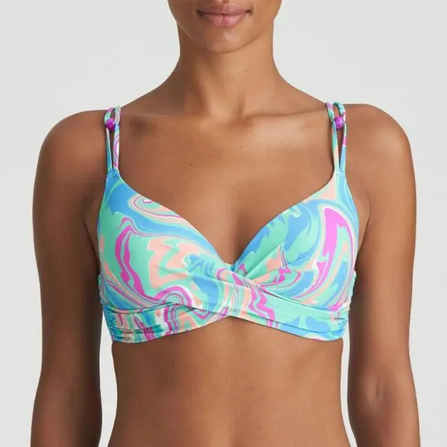 Arubani Voorgevormde Plunge Bikini Top 1007316 Ocean Swirl