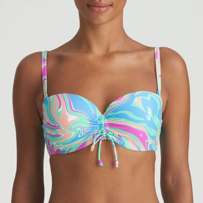 Arubani Voorgevormde Strapless Bikini Top 1007318 Ocean Swirl