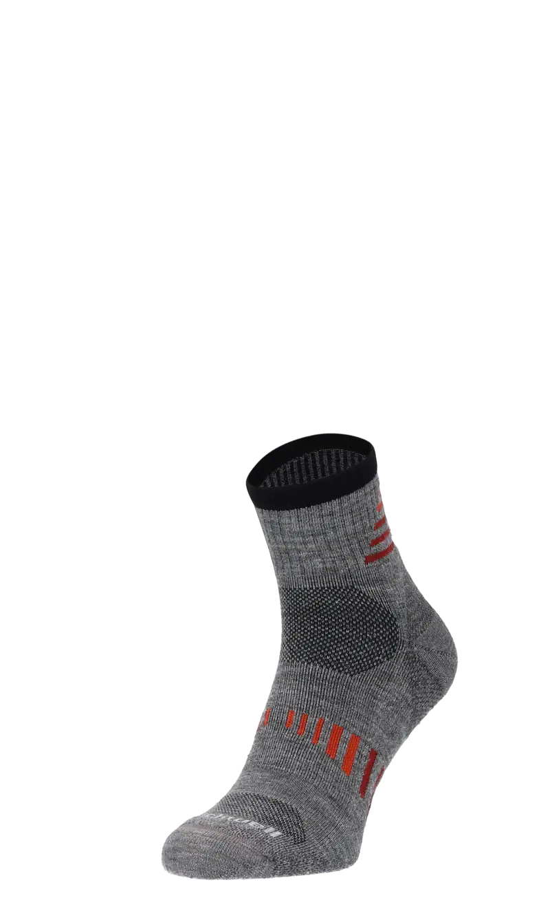 Ascend II Quarter Heren Wandelsokken Klasse 1 Grey