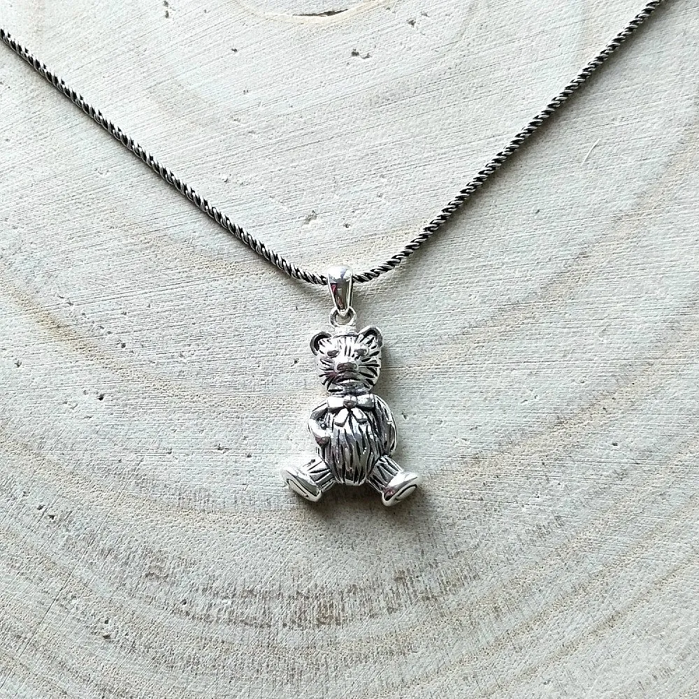 Assieraad beertje, ashanger baby zilver