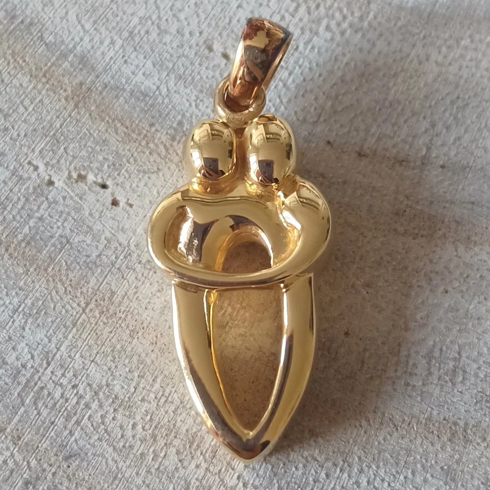 Assieraad dubbele askamer goldplated