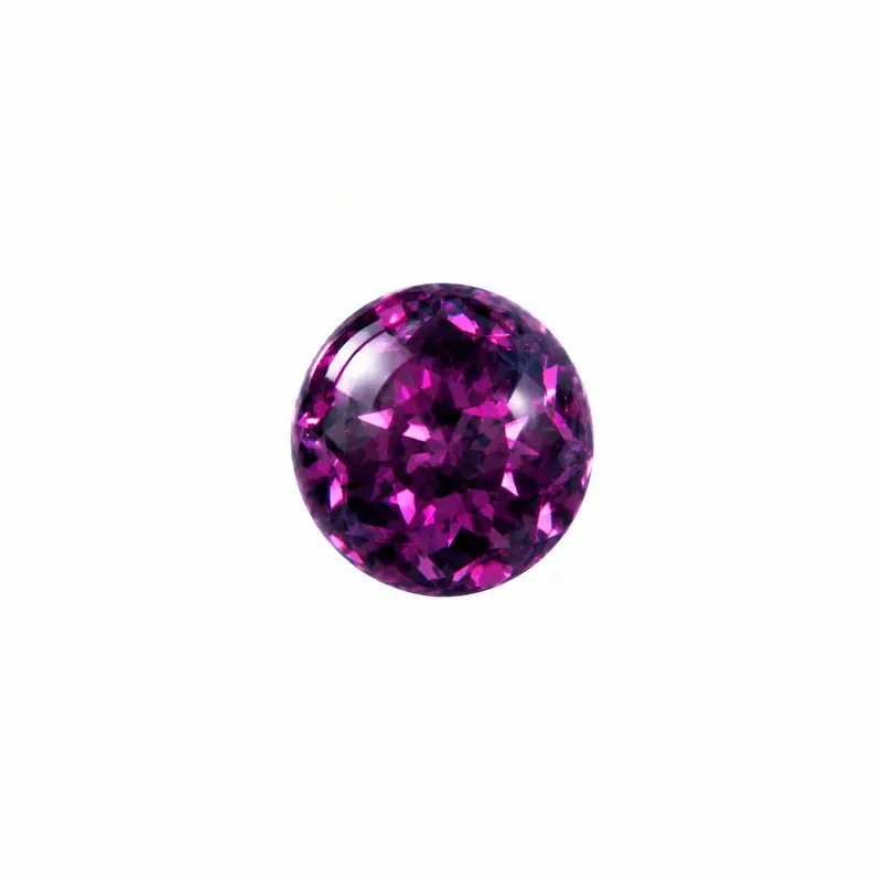 Balletje 1.6 mm Multi Kristal Paars - Chirurgisch Staal & Resin