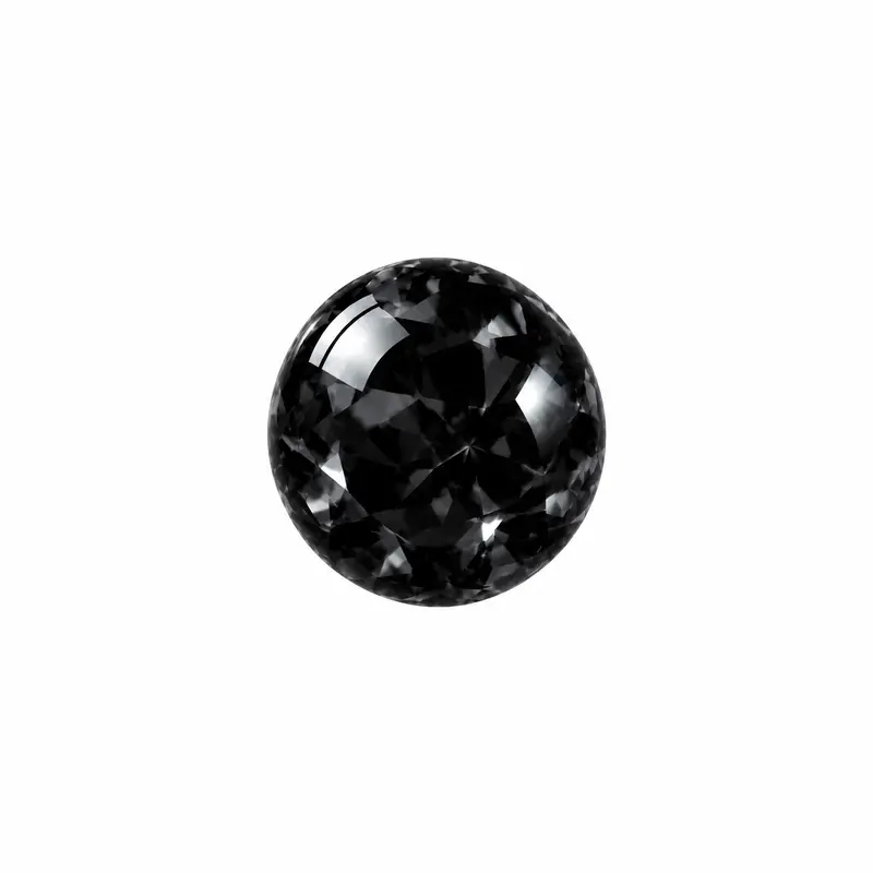 Balletje 1.6 mm Multi Kristal Zwart - Chirurgisch Staal & Resin