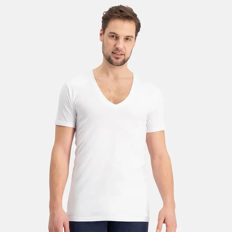 Bamboe T-Shirt Heren Diepe V-Hals 2-Pack - Bamboo Basics Vigo