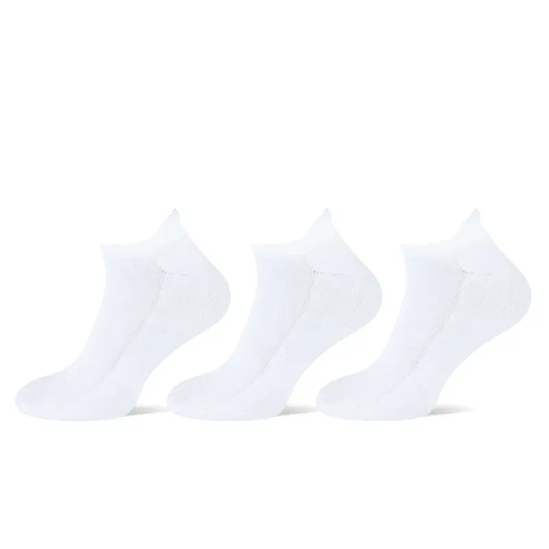 Bamboo Sneakersokken -  Met Lipje/ Wit - Mesh Ventilation - 3 PACK