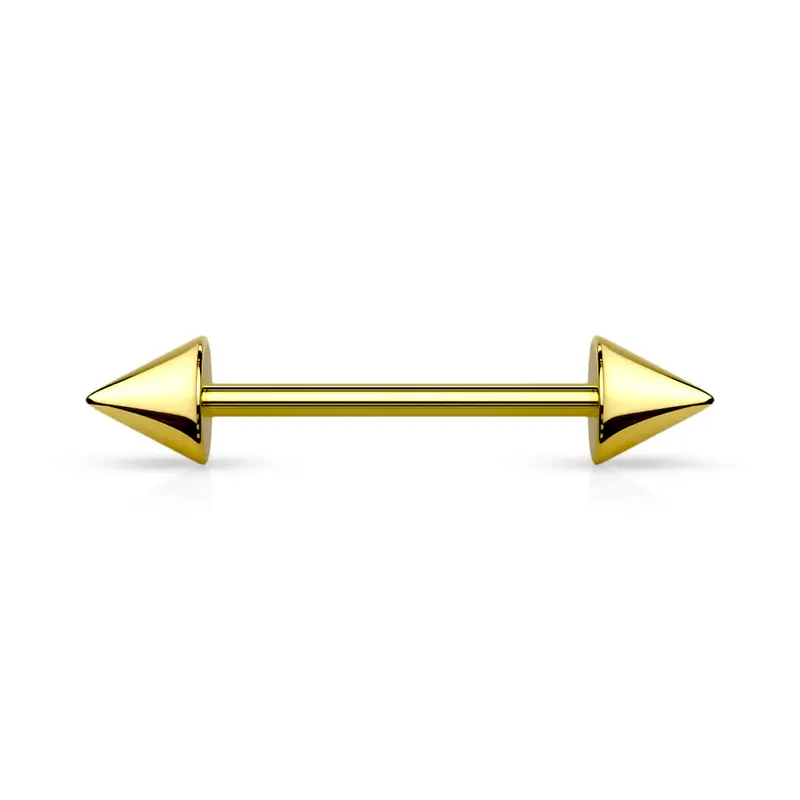 Barbell Spike Goudkleurig - Chirurgisch Staal