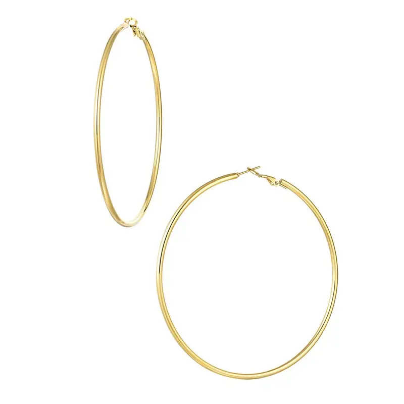 Basic Narrow Hoops Oorringen Goudkleurig