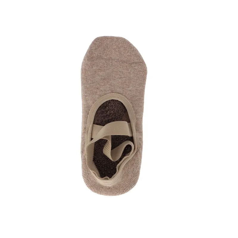 Basset - Dames - Pilates - Terry Footie / Zwart - Beige     2 Pack