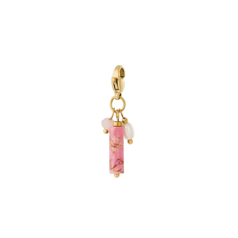 Bedel Ketting Wonder Lilli June™ Roze Goudkleurig - Roestvrij Staal & Goldplated