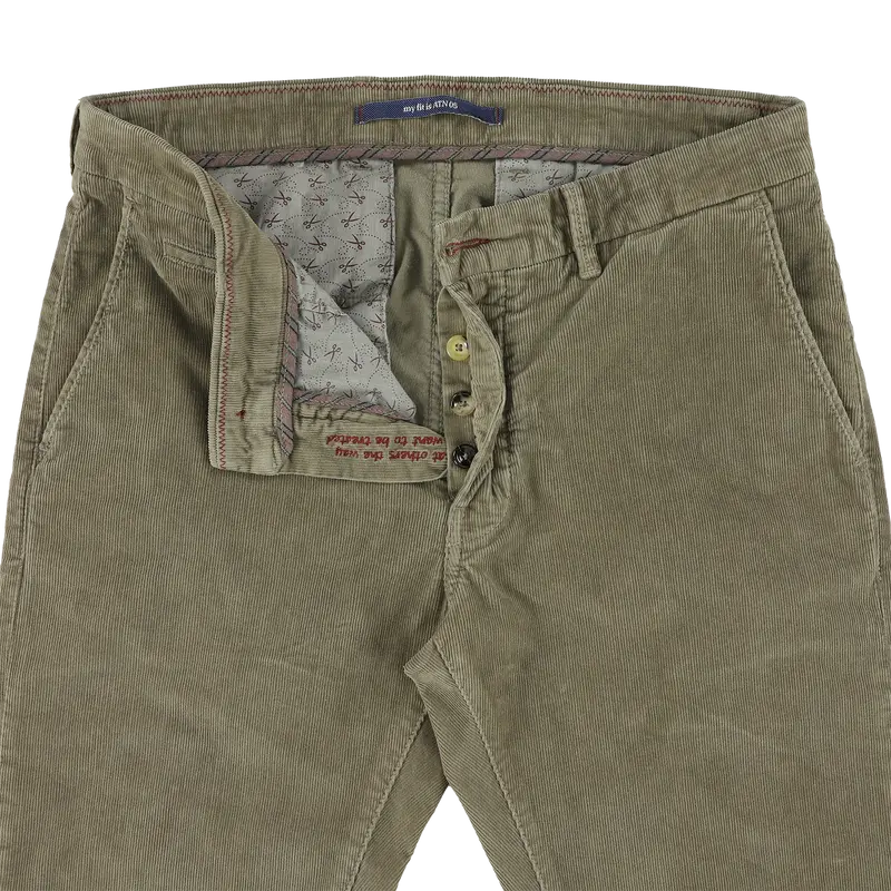 Beige corduroy slim fit trousers Atelier Noterman - ATN05-A73 1585/726