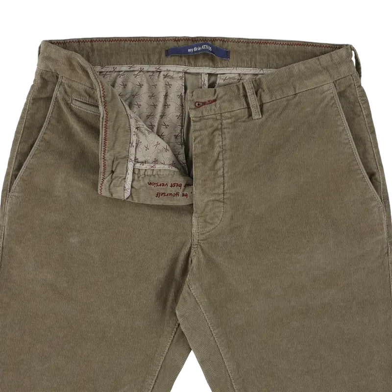 Beige corduroy slim fit trousers Atelier Noterman - ATN05-A78 1585/726