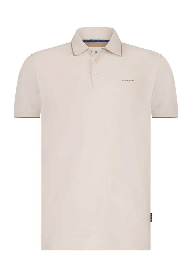 Beige cotton regular fit polo State of Art - 15400/1400