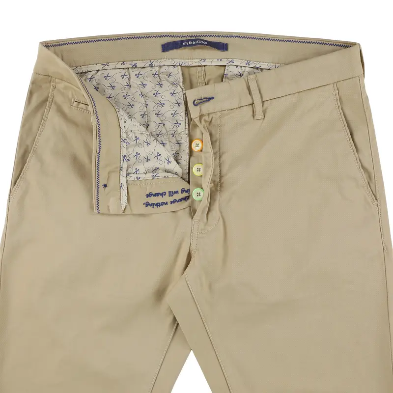 Beige cotton slim fit trousers Atelier Noterman - ATN05-A60 1589/730