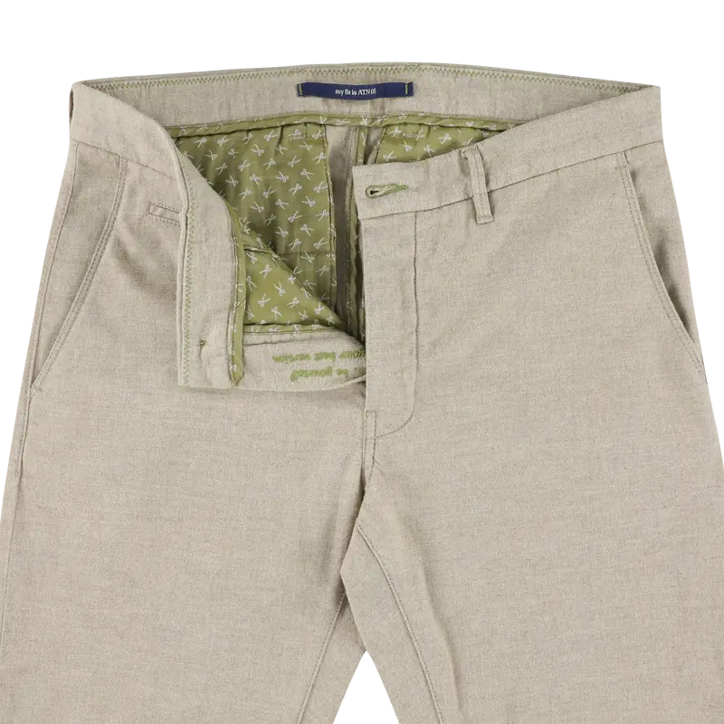 Beige cotton slim fit trousers Atelier Noterman - ATN05-A80 1937/725