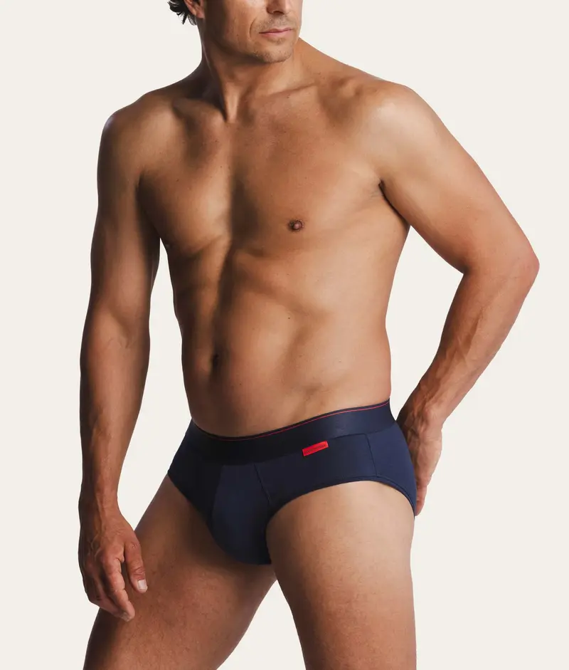 Blauwe Heren Slip Storm Cloud