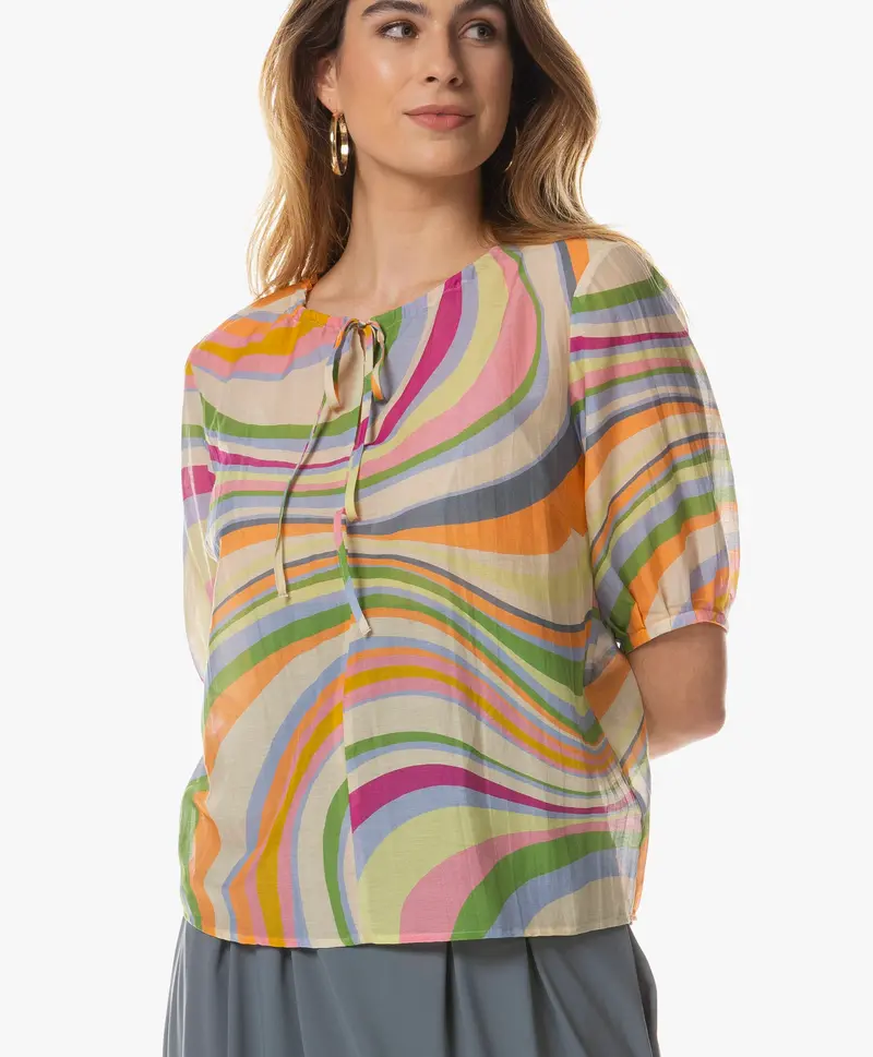 Blouse | Cotton Silk | Seny | Sunset Waves