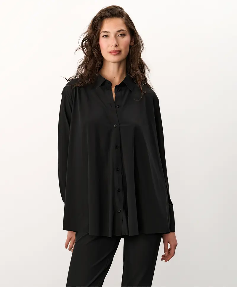 Blouse | Recycled Light Travel | Milly | Deep Black