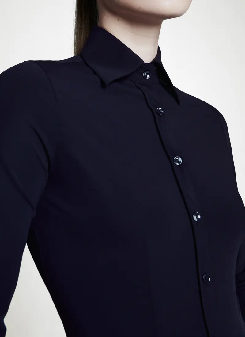 Blouse | Regular Travel | Ayaka Closed | Black-Blue