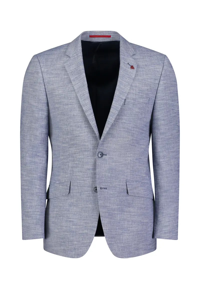 Blue cotton linnen slim fit suit Roy Robson - 08106/A450
