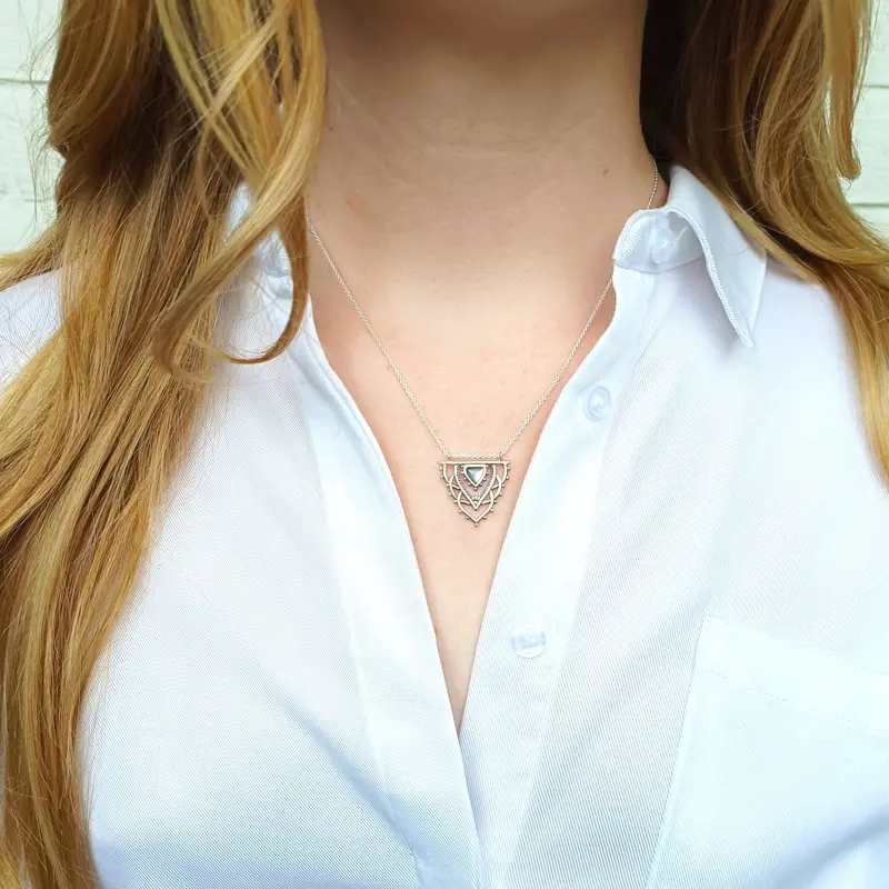 Bohemian ketting maansteen zilver