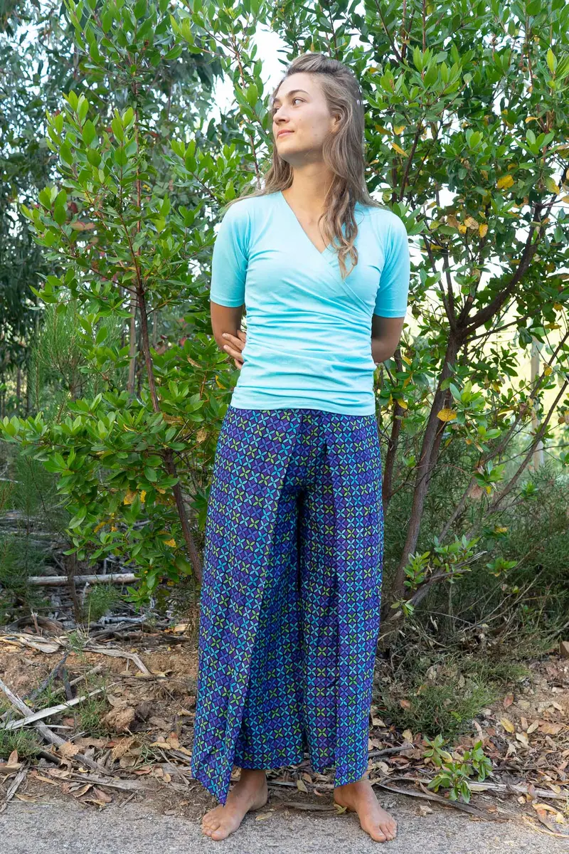 Boho Malana broek - boho broek gemaakt door Tantilly- flower of life  bohemian style